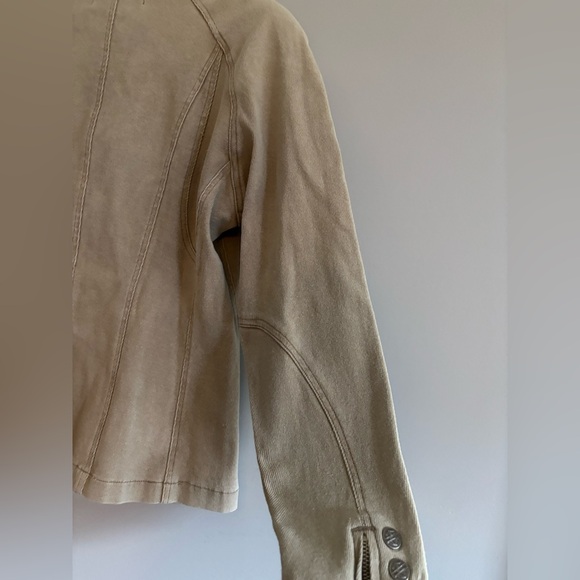Vintage Harley-Davidson Motorcycle Beige Cotton Jacket Metallic Accents, Moto, L - Picture 6 of 15